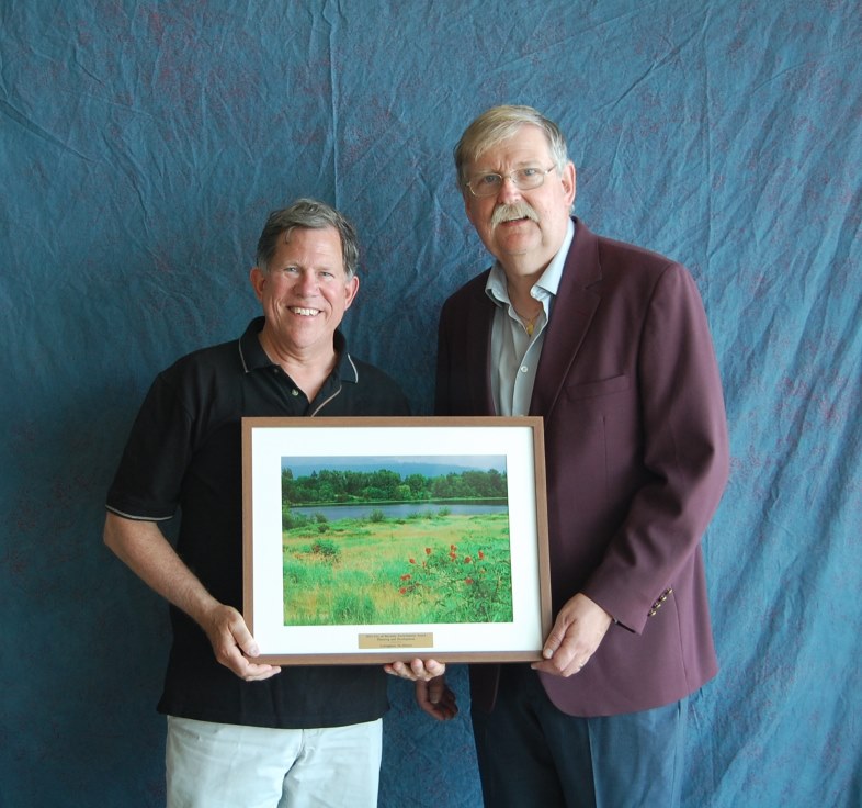 Ledingham McAllister's Senior VP of Development, John O'Donnell with Burnaby Councillor, Dan Johnston